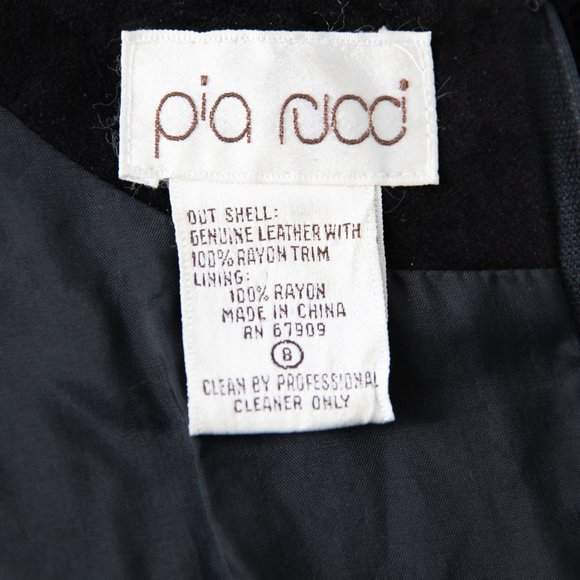 Vintage S/M Fringe Suede Leather Dress Black Midi - Picture 11 of 12